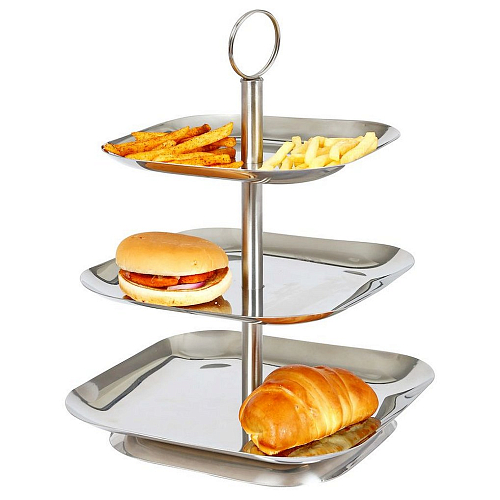 Этажерка 3-х ярусная d=20,5/23/25 см. нерж. MGSteel /1/