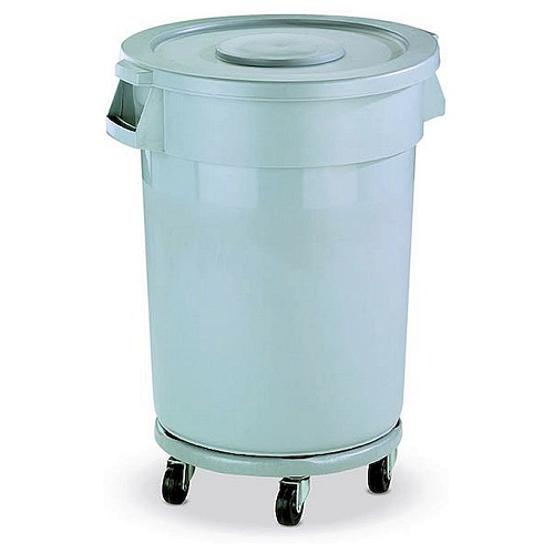 Бак для мусора 120 л серый с серой крышкой на колесах Still Casa /1/