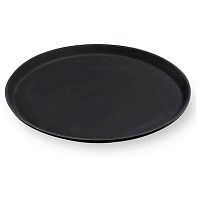Поднос прорез. d=27см черный MG /1/12/