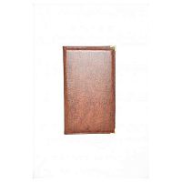Папка-карта вин 32,5*18,5см кож.зам.-шелк светло-корич. съемные файлы