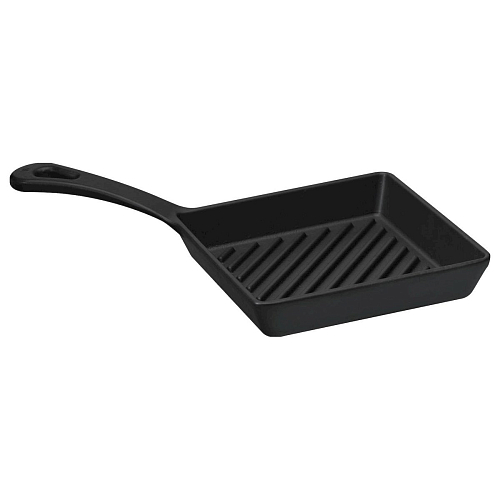 Сковорода-гриль порц. 16*16 см. чугун, черная "ECO" LAVA /1/