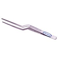 Щипцы (пинцет) 20 см. изогнутые, нерж. MGsteel /1/288/