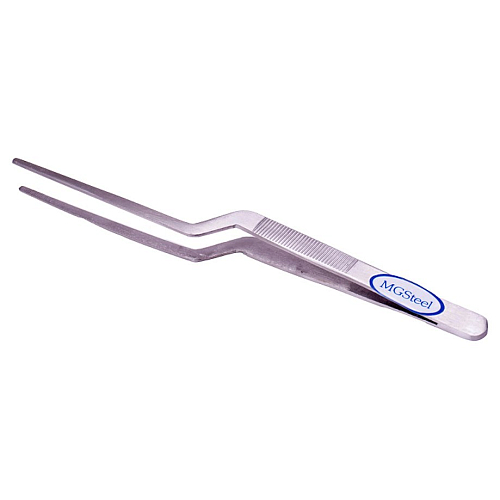 Щипцы (пинцет) 20 см. изогнутые, нерж. MGsteel /1/288/