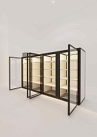 Холодильный шкаф с прозрачной дверью на 4 секции Berk ШХС 3.6 стекло, подсветка - модель №25