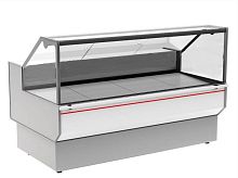 Витрина холодильная Полюс GC95 SL 1,2-1(ВХСн-1,2 Carboma GC95)(0011-9003 боковины серые,декор белый)