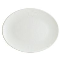 Блюдо овальное 360*280 мм. Ирис Белый, форма Мув /1/6/