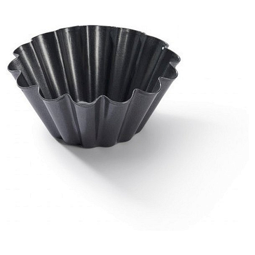 Форма для выпечки d= 5,7/10 см. h=4,5 см. рифленая, сталь с антипригарным покрытием De Buyer /1/36/