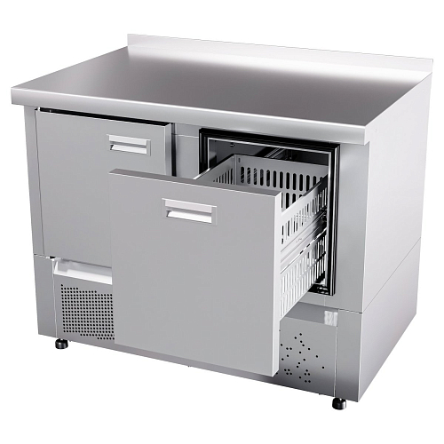 Стол холодильный низкотемпературный Abat СХН-70Н-01 (дверь, ящик 1) с бортом