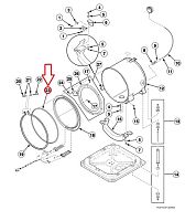 Уплотнение камеры внешнее 800432P для машины стиральной серии NF3L