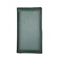 Папка для счетов 22*11см 2-х стор. кож.зам. зеленая