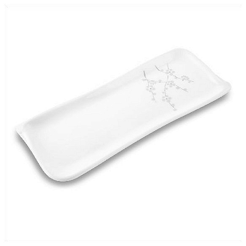 Тарелка прямоугольная 25,4*10 см. "Японская слива"