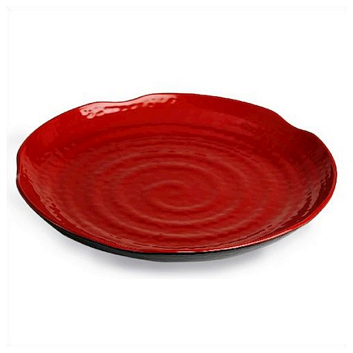 Тарелка круглая d=26,5 h=3 см. ч/кр /1/