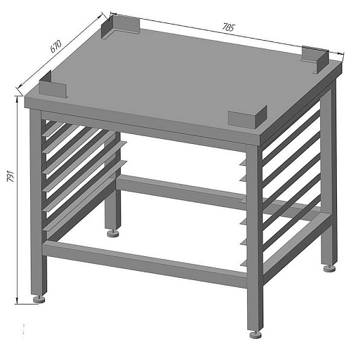 Подставка Юг-Технология ППК-(FCTS 464)-Н-ЮТ для печей Viatto made in Italy (моделей FCM-464M)