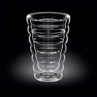 Стакан 500 мл. d=95 мм. h=170 мм. с двойными стенками Термостекло Wilmax /1/48/