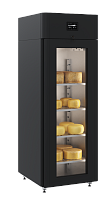 Шкаф холодильный Polair CS107 Cheese black, стеклянная дверь