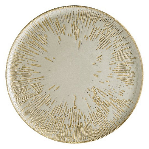 Блюдо для пиццы d=320 мм. Снэл Песок, форма Гурмэ /1/6/