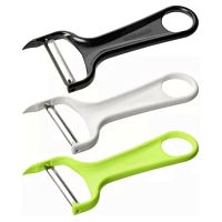 Овощечистка 14 см. с плавающим лезвием, цвет в ассортименте нерж. с пластик. ручкой FM /1/12/