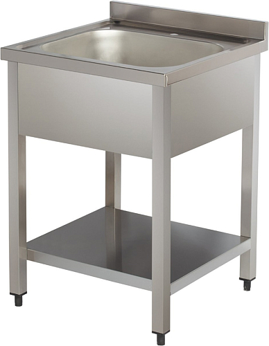 Ванна моечная с бортом VIATTO VA-DSA140 600х600х850 мм нерж.