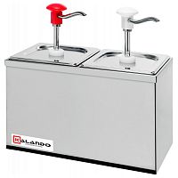 Дозатор для соусов с 2 помпами и 2 гастроемкостями GN1/6*200 мм Kalando KD002 2 set