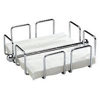 Салфетница нерж. горизонтальная 19*19 см. (салфетки 33*33 см) с держат. APS (11763) /1/