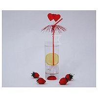 Трубочки коктейльные 0,5*24 см. 50 шт/уп. "Сердца" /1/50/