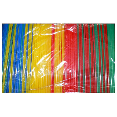 Трубочки коктейльные 0,5*24 см. 1000 шт/уп. цветные прямые MIX /1/12/