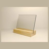 Держатель для ценников и табличек 10,5*4 см. h=9 см. деревянный /1/