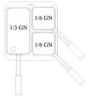 Комплект из 3х корзин 1/3 И 1/6 для макароноварки VEROTERM