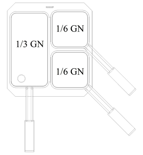 Комплект из 3х корзин 1/3 И 1/6 для макароноварки VEROTERM