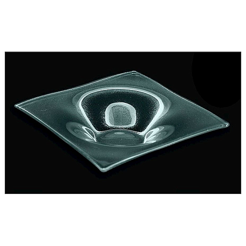 Тарелка 100*100 мм. прозр. стекло 3D /6/60/