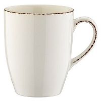 Кружка 330 мл. d=84 мм. h=104 мм. Ретро коричневый край /1/24/