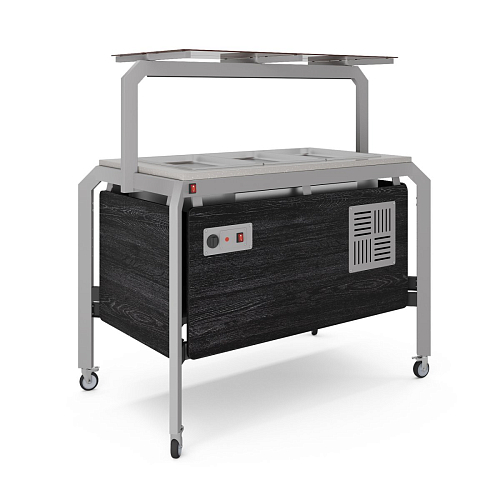 Модуль мобильный горячий КОБОР AT120 aluminum/glazed/sky