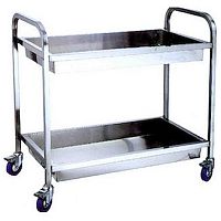 Тележка сервировочная с двумя полками Starfood YC-102D