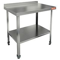 Стол пристенный с бортом и полкой HICOLD НСО-8/7БП ЭЦ