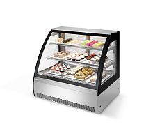Витрина кондитерская Chilz VETE 90 M белый глянец/шлифованная нержавейка