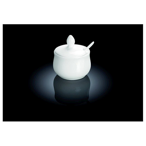 Горчичница 130 мл. с ложкой Wilmax (блюдце 996099) /6/72/