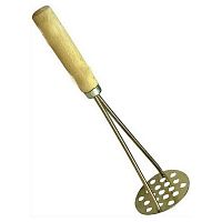 Картофелемялка 255 мм. d=75 мм. нерж. с деревянной ручкой  /1/100/