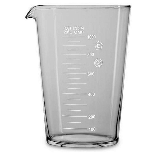 Мерный стакан 1000 мл. в индивид. упак. ГОСТ 1770-74 /1/