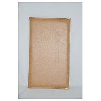 Папка для счетов 22*11см кож.зам.-шелк бежевая (219) /1/