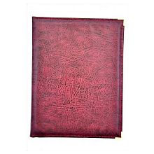 Папка-меню 32,5*24, кож.зам.-шелк бордо съемные файлы