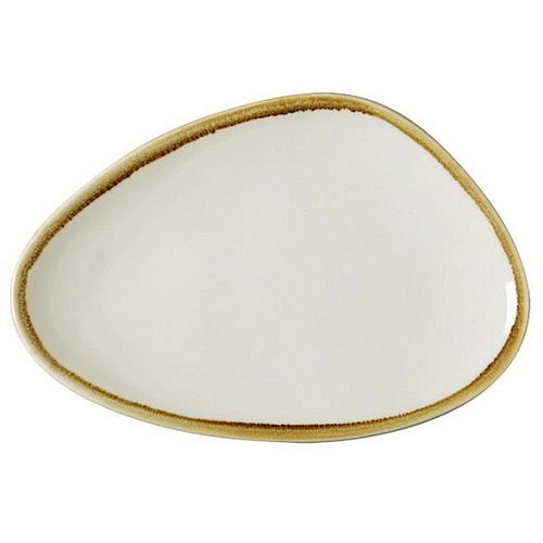 Блюдо овальное l=252*170 мм. Террастоун Белый /3/