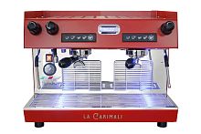 Кофемашина рожковая Carimali Nimble E2 2 группы, высокие, автомат, цвет корпуса красный