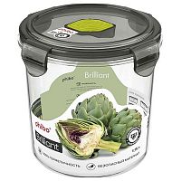 Контейнер для продуктов круглый 1,15 л. d=12,5 см. h=12 см. герметичный с клапаном "Бриллиант" /1/12/
