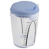 Кувшин мерный для миксера 1,5 л. пластик. с голубой крышкой /1/16/