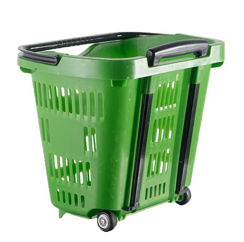 Корзина-тележка т.м. EKSI на 2 колесах пластиковая, 34 л, GN