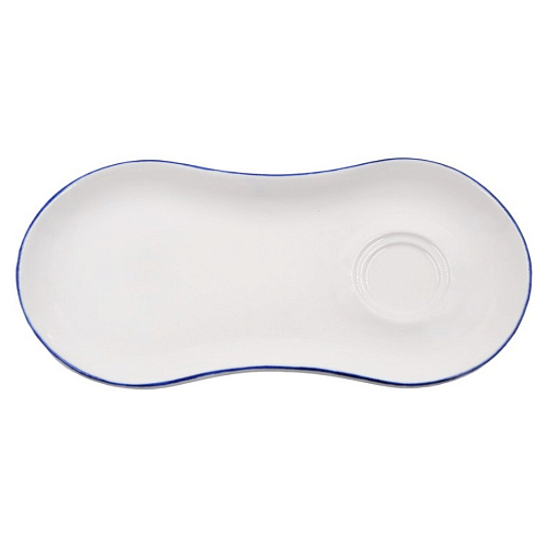 Блюдце 250*120 мм. для завтрака Ретро синий край (чашка 70299,69205), форма Гурмэ /1/12/