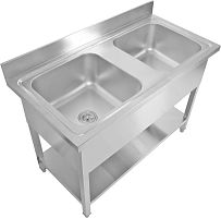 Ванна моечная с бортом VIATTO VA-DSA245 1000х700х850 мм нерж.