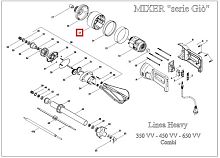 Корпус F2415ROSSO (RAL3020) для размещения электродвигателя 450 Вт д/миксера т.м. Vortmax, серии PM