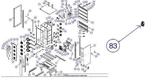 Термостат аварийный 020TER0005 для печи пароконвекционной т.м. Vortmax, серии VSI