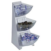 Подставка нерж. с пласт. емк. 1 л. для пакет. прод. 19*24 см. h=41 см. APS